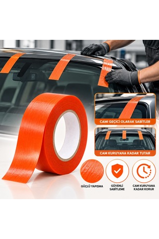 2 Adet Araba Araç Dayanıklı Oto Cam Bandı 45 Mm X 30 Metre Sabitleme Tamir İz Bırakmaz Güçlü Bantı 45x30 M