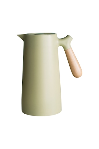 Büyük Termal Kahve Sürahi Çift Duvarlı Termos Ev Cam Yeşil Yeşil