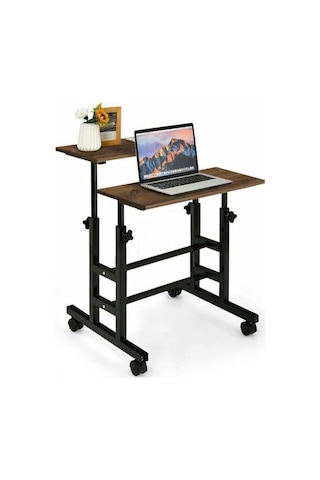 Sekizincicaddedizayn Yükseklik Ayarlı Bilgisayar/Laptop Ve Çalışma Masası -Ceviz 70X60 Ceviz