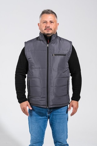 Derin Mavi Çok Cepli Günlük - İş Yeleği Xl-10xl Arası Bedenler Gri