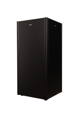 Lande Demonte 26u 600x600 Hyperline Dikili Tip Rack Kabinet Siyah Ön Cam Kapak / Tekerlekli