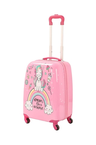 Mçs Baskılı Abs Çocuk Valizi V307 Pembe-unıcorn Baskı