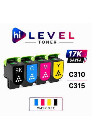 Hilevel Toner Ht-c310/c315-set, Xerox C310 C315 17k 4 Renk Set Cmyk Ekstra Yüksek Kapasite Muadil Toner