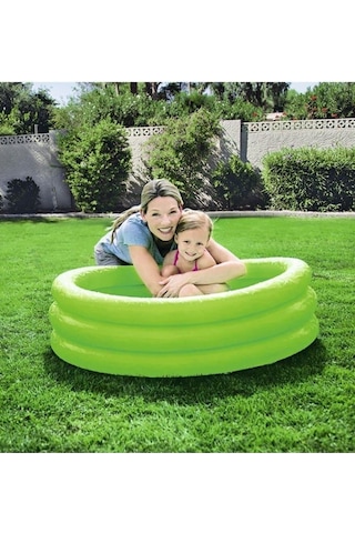 Bestway 51024 Çocuk Havuzu 102 CM X 25 CM 3 Bölmeli Yeşil Renk Çok Renkli