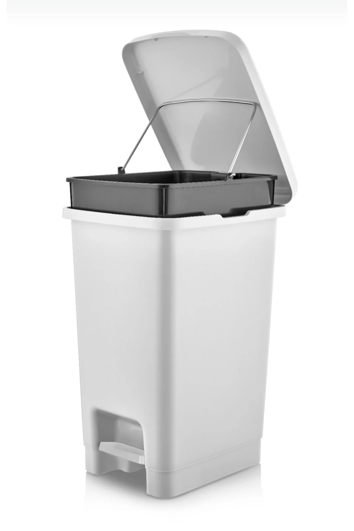 Hürpa Tedarik 15 Lt Pedallı Çöp Kovası Beyaz