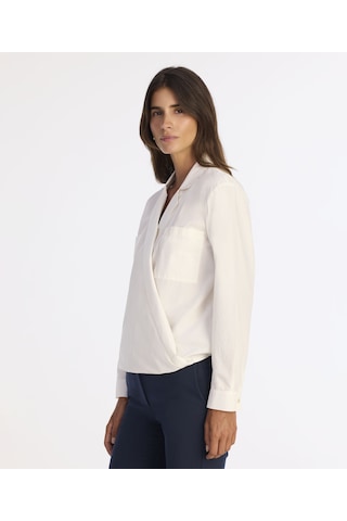 Yargıcı Regular Kırlangıç Yaka Uzun Kol Bluz 25kkbl6008x 002 Beyaz