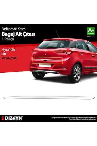 S-Dizayn Hyundai İ20 Krom Bagaj Alt Çıtası 2014-2018 N11.2214