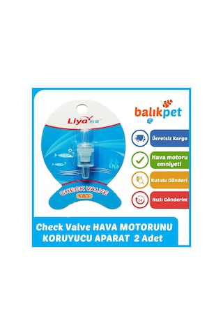 Liya Akvaryum Check Valve Çek Valf Hava Motoru Koruyucu - 2 Adet
