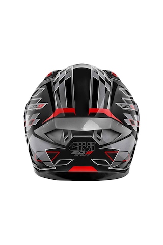 Givi 50.9 Assault Kapalı Motosiklet Kaskı Siyah - Titanyum - Kırmızı