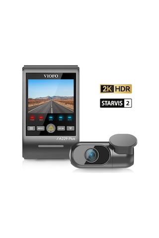 Viofo A229 Plus 2 Kameralı Ön+arka 2k+2k Hdr Sony Starvis 2 Sensörlü Wi-fi Gps'li Araç Kamerası