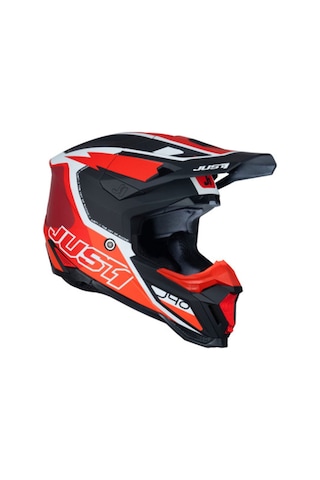Just1 J40 Flash Off-road Kaskı Kırmızı Beyaz Siyah Kırmızı - Beyaz - Siyah