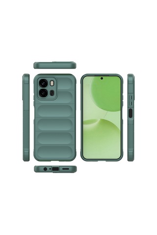 Adige Oppo A6t Kılıf Etnik Oyuk Desen Optimum Silikon Yeşil