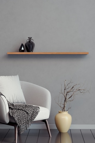 Yankı-BYEG 80 cm Safir Meşe Mdf Gizli Bağlantı Duvar Rafı