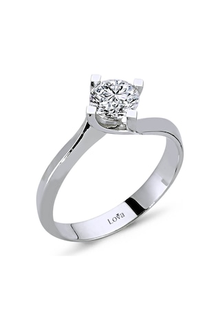 Lova D Renk 0,70 Karat Pırlanta Tektaş Yüzük - Hrd - 1030167