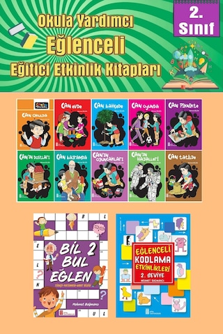2.sınıflar İçin Okumayı Sevdiren 10 Lu Hikaye Seti -bil Bul Eğlen-kodlama 4 Okulda Evde Tatilde