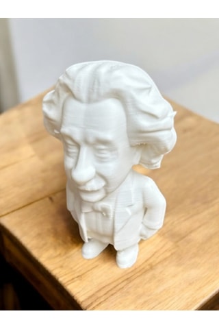 Einstein Karikatür Büst - 3d Baskı 16 Cm Pla Malzeme 3 Renk Seçeneği