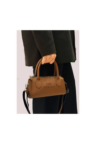 Soylu Çanta Tote Bag Mini Çanta Kadın Omuz Ve El Çantası 20x12x 8 Cm Kahverengi