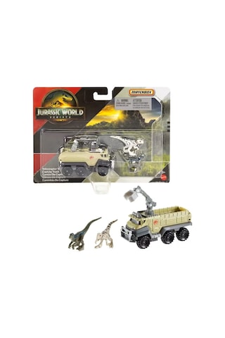 Matchbox Jurassic World Dino Transporter Arabaları Velocıraptor B Çok Renkli