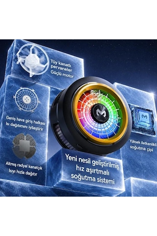 Zhltools Cx20 Manyetik Telefon Soğutucu 20w Tec Yarı İletken Soğutma Rgb Işıklı Magsafe Uyumlu