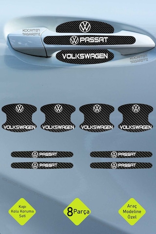 Volkswagen Passat Karbon Desenli Kapı Kolu Koruyucu Set Çizilmelere Karşı Dayanıklı Ve Dekoratif Tasarım