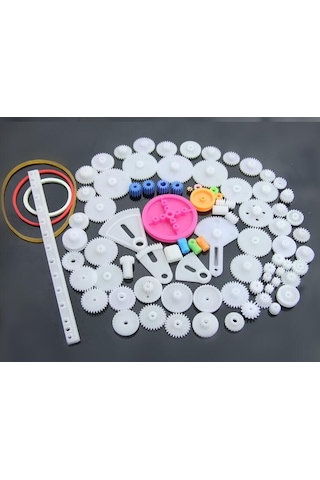 85 Parça Plastik Dişli Seti Rc Çark Arduino Oyuncak Robot Araba