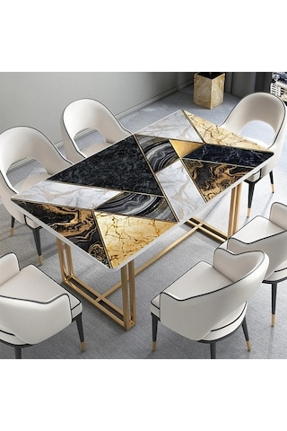 Masa Kaplama Folyosu Mobilya Masa Kaplama Folyoları Soyut Mermer (540882842)