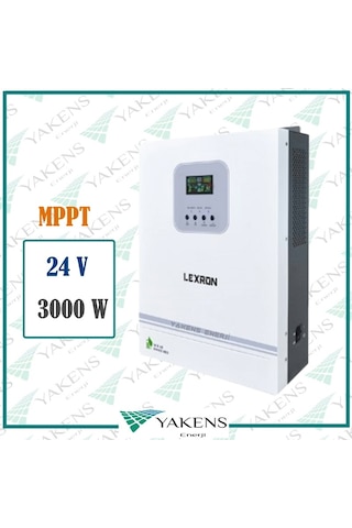 Lexron 3000W 3kW 24V 80A Mppt Şarjlı Tam Sinüs Akıllı İnverter