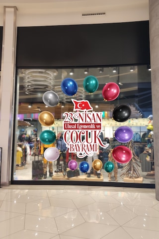 Crevidi 23 Nisan Çocuk Bayramı Duvar Ve Vitrin Süsü Renkli