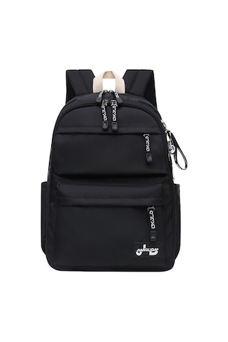 Kore Tarzı Şık Ve Fonksiyonel Büyük Kapasiteli Kız Öğrenci Sırt Çantası, Okul Ve Günlük Kullanım İçin Moda Tasarım Siyah