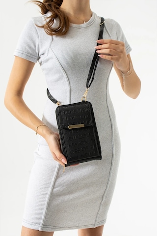 Kadın Omuz Ve Çapraz Çanta Telefon Bölmeli 20X13 Cm Siyah