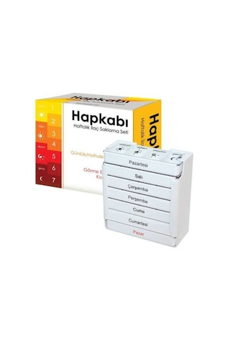 Hapix Haftalık Ilaç Kabı Hap Taşıma Kutusu Ilaç