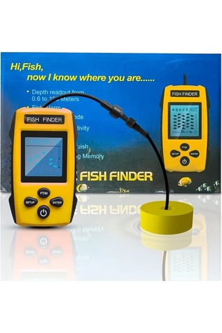 Willowhaven Tl88 Sarı Kablolu Portatif Sonar Balık Bulucu 45 Derece Derinlik Sensörü Göl Ve Deniz Balıkçılığı İçin