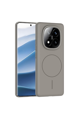 Xiaomi Redmi Note 14 Pro 4g Kılıf İnce Magsafe Kamera Yükseltili Yumuşak Silikon Ata Pro Tech Gri