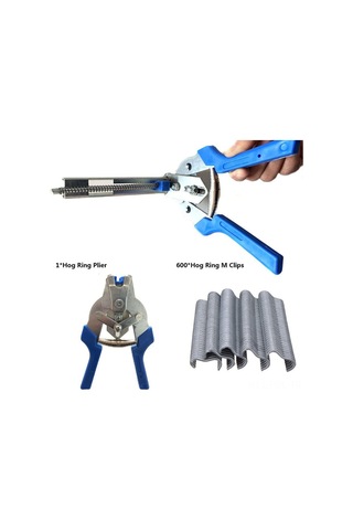 Padalink Küçük Hayvan Kafesi Tamir Aleti - Kırmızı M Tipi Çivi Kancası İçin Zımba Tırnaklı Pense, 165mm, 143g