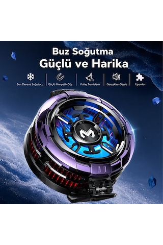 Memo Cx08 Pro 18w Oyuncu Telefon Soğutucu Manyetik Telefon Fanı