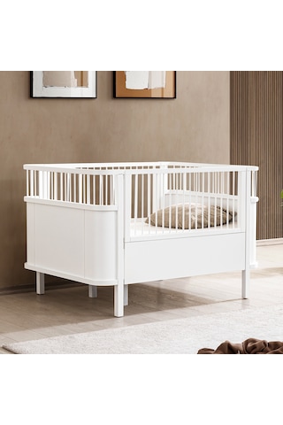 Mdf Beşik Trend Büyüyen Beşik 90x130 Trend Karyola 90x190 - Beyaz