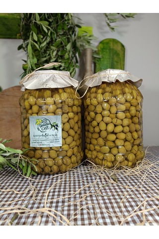 Aydın Yöresi Gemlik Cinsi Sofralık Tatlandırılmış Kırma Yeşil Zeytin 6 Kg