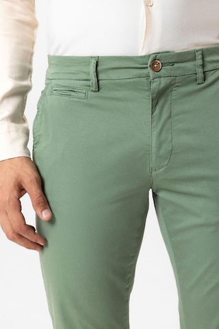 Back And Bond Yeşil Slim Fit Pamuklu Yan Cep Chino Pantolon Çok Renkli