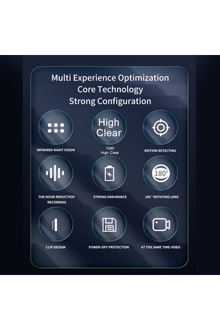Ranyeek 1080p Full Hd Mini Gövde Kamerası, Gece Görüşü, Uzun Pil Ömrü, Wifi Desteği, 32gb Hafıza, Taşınabilir Video/audio Kaydedici