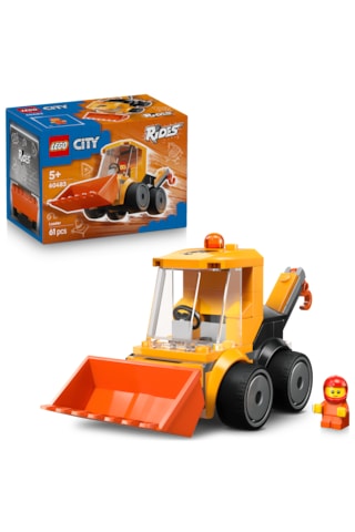 LEGO® City Araçlar – İnşaat Yükleyicisi 60483 - 5 Yaş Üzeri Çocuklar için İşçi Minifigürlü Yaratıcı Oyuncak Yapım Seti (61 Parça)