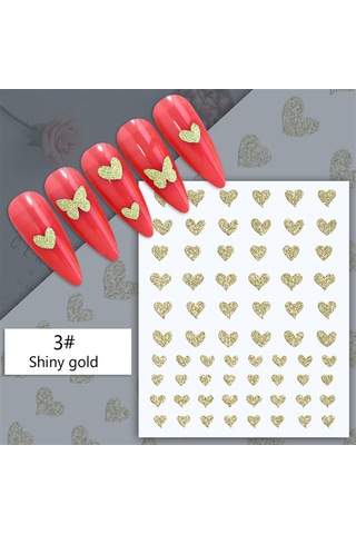 3d Reflektif Efekt Nail Art Sticker Model - 5 55881-5