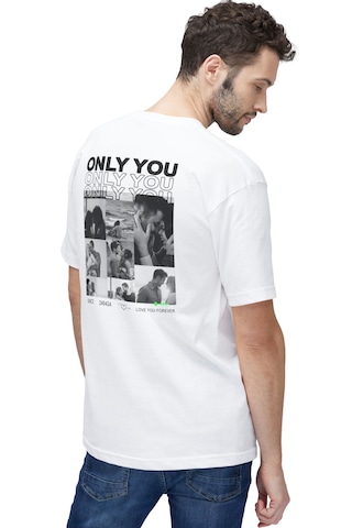 Young Fit Kişiye Özel Sevgili Ve Çiftler İçin %100 Pamuk Tişört - Çocuk Ve Yetişkin Fotoğraf & Yazı Baskılı Beyaz