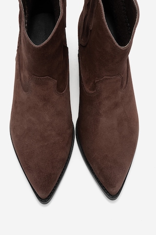 Luvishoes Luvi Shoes Elıa Kahverengi Süet Hakiki Deri Kadın Western Bot Kahverengi