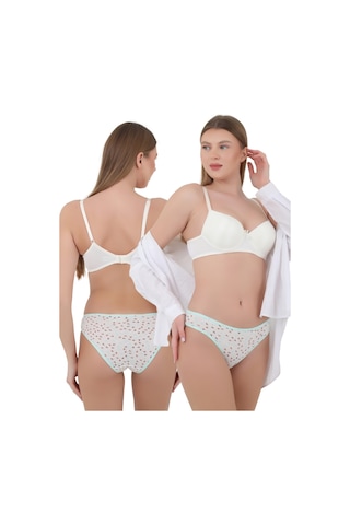 Kadın Kahverengi Ve Turkuaz Desenli Külot - Zarafet Ve Konforun Buluştuğu Nokta Renkli Çok Renkli