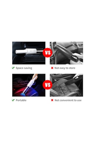 Ximistore9 Ev Ve Araba İçin Mini El Fırçası, 6000pa Güçlü Emme, 120w Usb Şarjlı, 2 Değiştirilebilir Fırça, Yıkama Eliyebilen Hepa Filtreli Süpürge