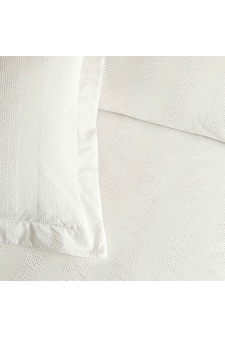 Linens White Collection Gracine Uc Pamuk Jakar Çift Kişilik Nevresim Takımı Beyaz Beyaz