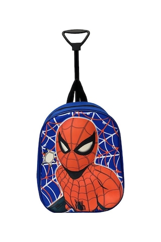 Dzc Kuzenler Avm Anaokulu Kreş Çocuk Valiz Sırt Çantası Çekçekli Spiderman Tekerlekli