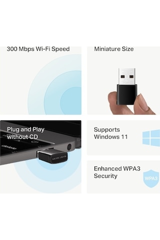 Mercusys Ma12n N300 Nano Wireless Usb Adapter