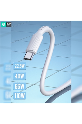 Dvıp L14 6a 110w Fast Charging Usba To Type-c Hızlı Şarj Kablo 1m