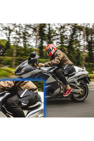 Motosiklet Reflektörlü 3 Bölmeli Çanta Bel Bacak Bağlamalı AL3253